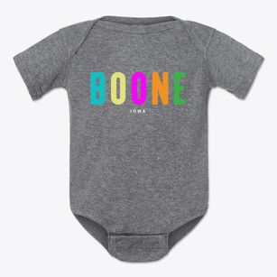 Boone Iowa Color Pop Baby Onesie