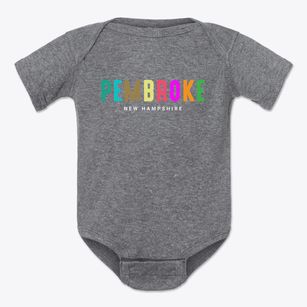 Pembroke New Hampshire Color Pop Baby Onesie