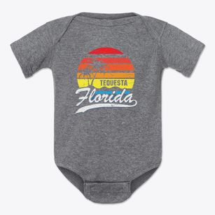 Tequesta Florida Palm Tree Sunset Baby Onesie