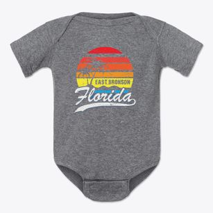 East Bronson Florida Palm Tree Sunset Baby Onesie