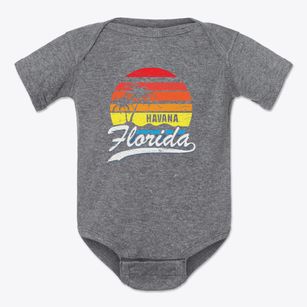 Havana Florida Palm Tree Sunset Baby Onesie