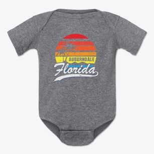 Auburndale Florida Palm Tree Sunset Baby Onesie
