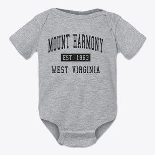 Mount Harmony West Virginia Classic Established Baby Onesie