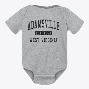 Adamsville West Virginia Classic Established Baby Onesie
