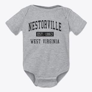 Nestorville West Virginia Classic Established Baby Onesie
