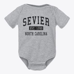 Sevier North Carolina Classic Established Baby Onesie