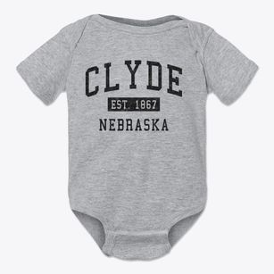 Clyde Nebraska Classic Established Baby Onesie
