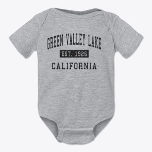 Green Valley Lake California Classic Established Baby Onesie