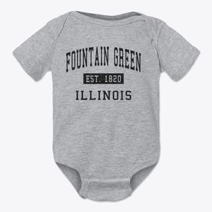 Fountain Green Illinois Classic Established Baby Onesie