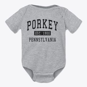 Porkey Pennsylvania Classic Established Baby Onesie