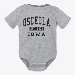 Osceola Iowa Classic Established Baby Onesie
