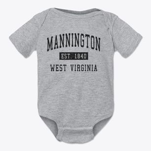 Mannington West Virginia Classic Established Baby Onesie