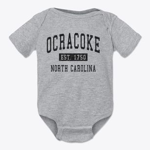 Ocracoke North Carolina Classic Established Baby Onesie