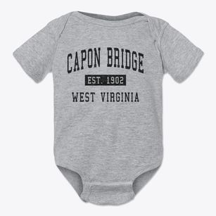 Capon Bridge West Virginia Classic Established Baby Onesie