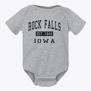 Rock Falls Iowa Classic Established Baby Onesie