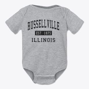 Russellville Illinois Classic Established Baby Onesie