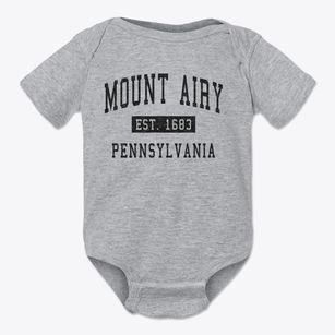 Mount Airy Pennsylvania Classic Established Baby Onesie