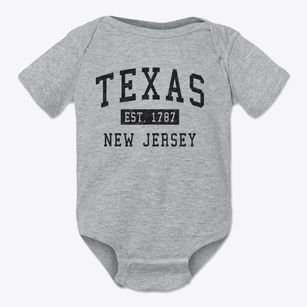 Texas New Jersey Classic Established Baby Onesie