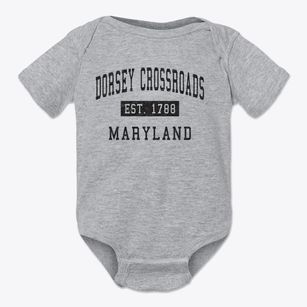 Dorsey Crossroads Maryland Classic Established Baby Onesie