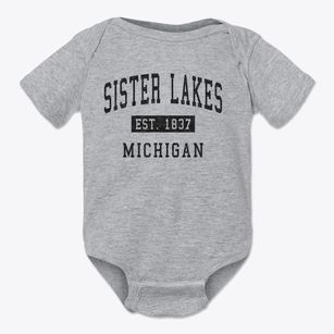 Sister Lakes Michigan Classic Established Baby Onesie