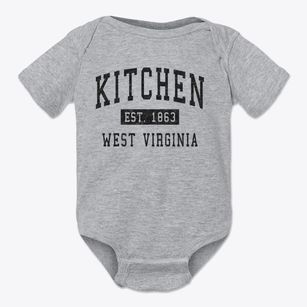 Kitchen West Virginia Classic Established Baby Onesie