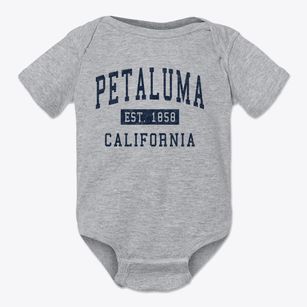 Petaluma California Classic Established Baby Onesie