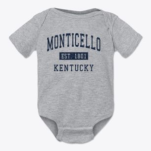 Monticello Kentucky Classic Established Baby Onesie