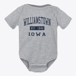 Williamstown Iowa Classic Established Baby Onesie