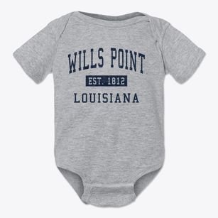 Wills Point Louisiana Classic Established Baby Onesie