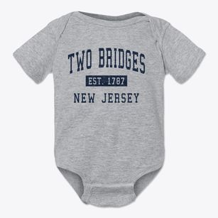 Two Bridges New Jersey Classic Established Baby Onesie
