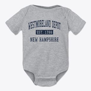 Westmoreland Depot New Hampshire Classic Established Baby Onesie