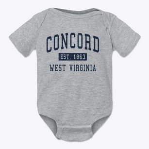 Concord West Virginia Classic Established Baby Onesie