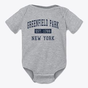 Greenfield Park New York Classic Established Baby Onesie