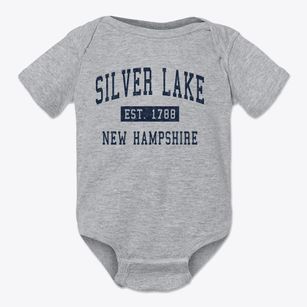Silver Lake New Hampshire Classic Established Baby Onesie