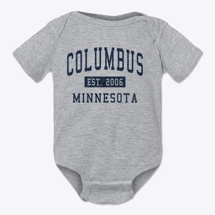 Columbus Minnesota Classic Established Baby Onesie