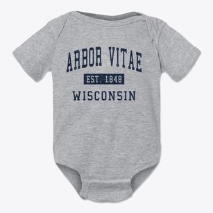 Arbor Vitae Wisconsin Classic Established Baby Onesie