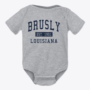 Brusly Louisiana Classic Established Baby Onesie