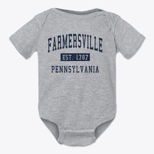 Farmersville Pennsylvania Classic Established Baby Onesie