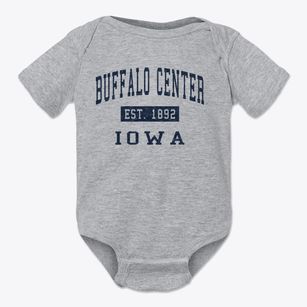 Buffalo Center Iowa Classic Established Baby Onesie