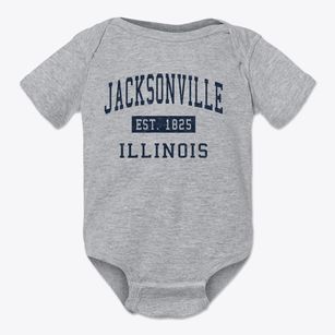 Jacksonville Illinois Classic Established Baby Onesie