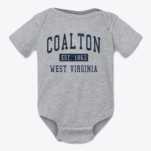 Coalton West Virginia Classic Established Baby Onesie