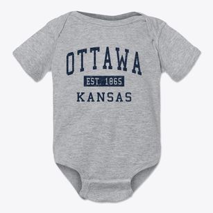 Ottawa Kansas Classic Established Baby Onesie