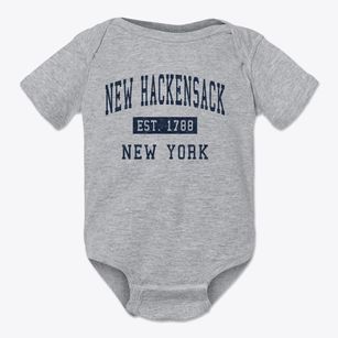 New Hackensack New York Classic Established Baby Onesie
