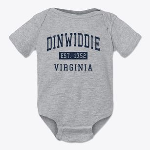 Dinwiddie Virginia Classic Established Baby Onesie