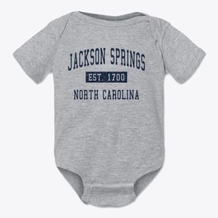 Jackson Springs North Carolina Classic Established Baby Onesie