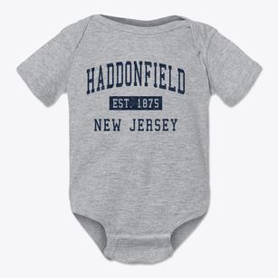 Haddonfield New Jersey Classic Established Baby Onesie