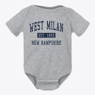 West Milan New Hampshire Classic Established Baby Onesie