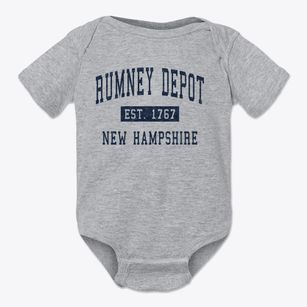 Rumney Depot New Hampshire Classic Established Baby Onesie