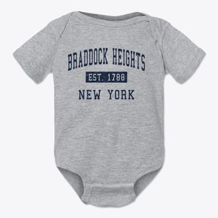 Braddock Heights New York Classic Established Baby Onesie
