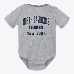 North Lawrence New York Classic Established Baby Onesie